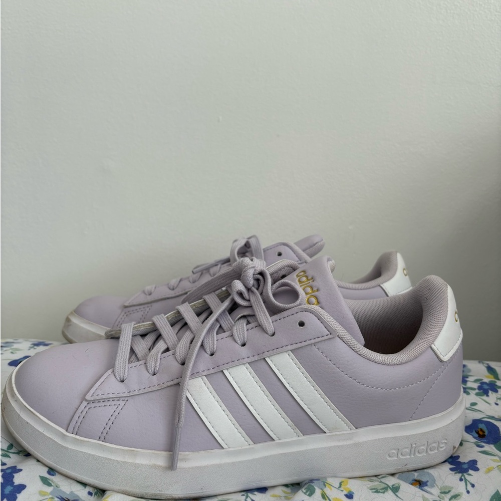 Adidas Light Purple Sneakers with White Accents